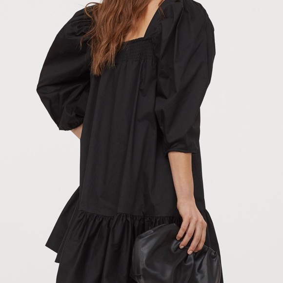 H&M | Puff Sleeve Black Mini Dress NWT - Picture 7 of 14